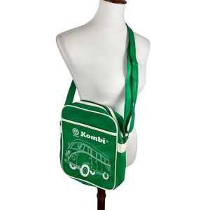 Vintage Volkswagen Kombi Green Messenger Bag Retro VW Bus Shoulder Bag *FLAWED*